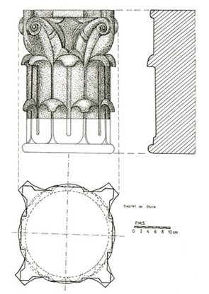 Lámina del capitel (imagen: Patronato de la Alhambra y Generalife)